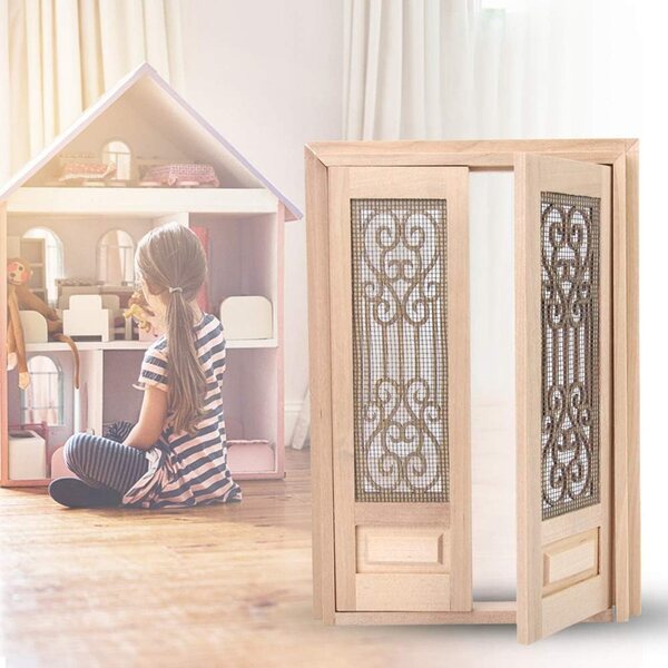 HEEPDD Porta in Legno Miniatura 1:12 per Casa delle Bambole - Sicura e Creativa