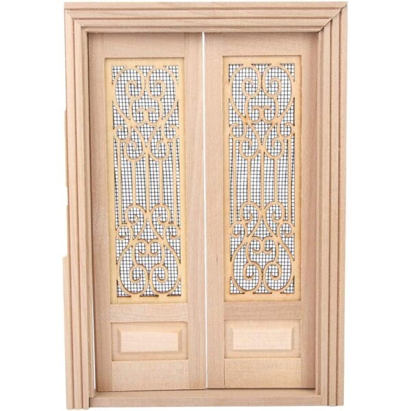 HEEPDD Porta in Legno Miniatura 1:12 per Casa delle Bambole - Sicura e Creativa