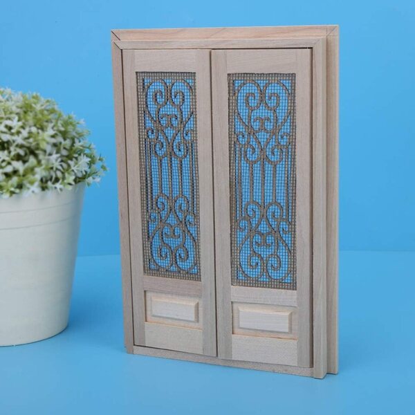 HEEPDD Porta in Legno Miniatura 1:12 per Casa delle Bambole - Sicura e Creativa