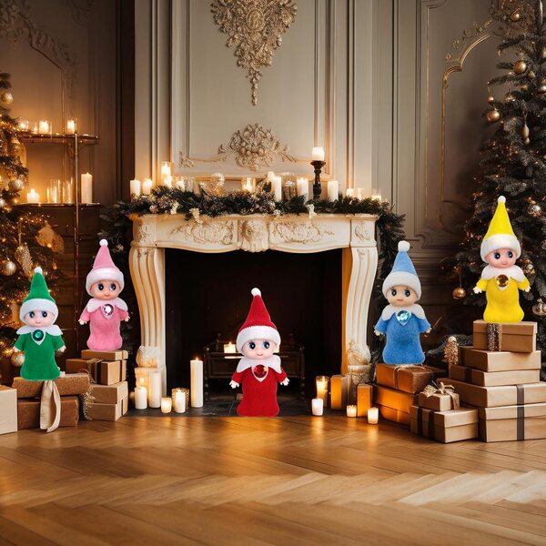 LovelfStory Baby Elf 10 cm su nuimamais drabužiais - Kalėdiniai aksesuarai