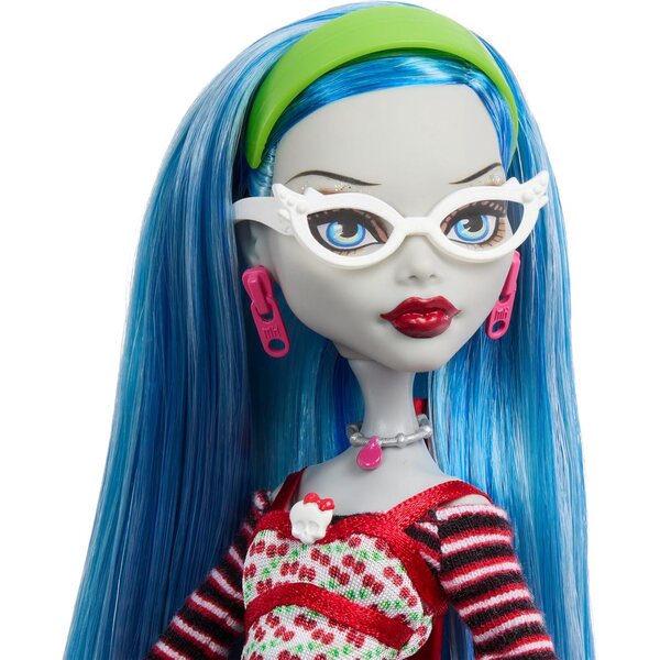 Original Monster High Yelps Ghoulia mit Zubehör, Tagebuch und Ständer 6+