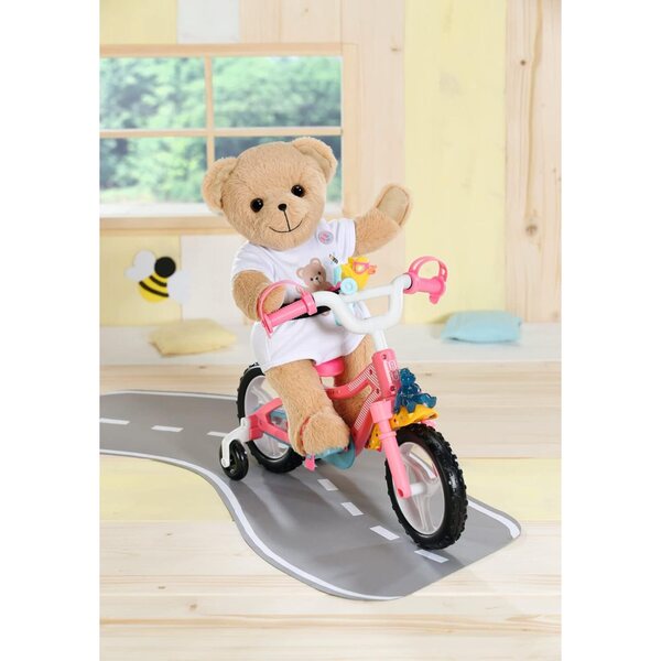 Baby Born Zapf Creation 834435 Osito de Peluche con Body Blanco - Oso de Peluche con Brazos y piernas móviles, Cabeza giratoria, Lavable a Mano, con Libro de la Amistad y Hoja de Pegatinas