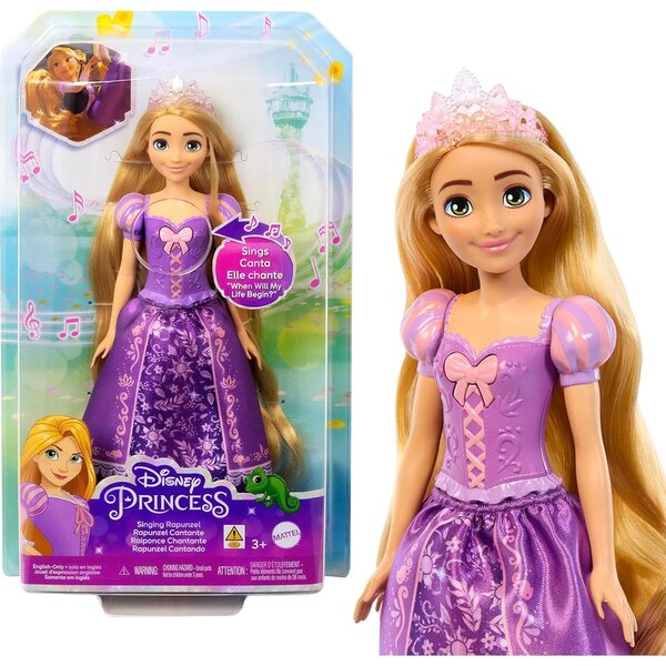 Disney Princess, Muñeca Cantadora Rapunzel, Ingles