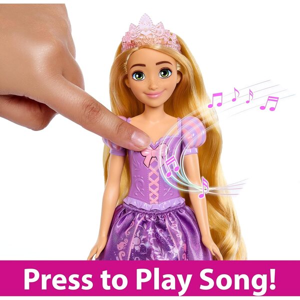 Disney Princess, Muñeca Cantadora Rapunzel, Ingles