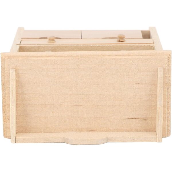 Cryfokt Mini Cassettiera in Legno Massello, Mobili Realistici per Case delle Bambole