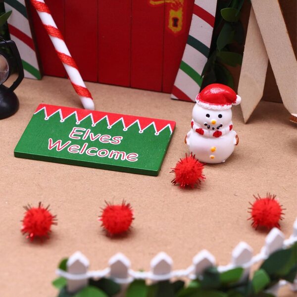 Set gnomi miniatura natalizi con albero per casa delle bambole 1/12 Tmboryuu