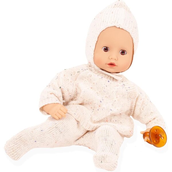 Götz Muffin Baby 33 cm - Poupée douce aux yeux marron pour dormir, lot de 5 pièces