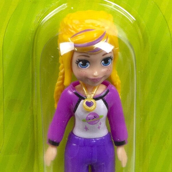 Polly Pocket-Sammelpuppe mit modernem Outfit und farbenfrohen Details