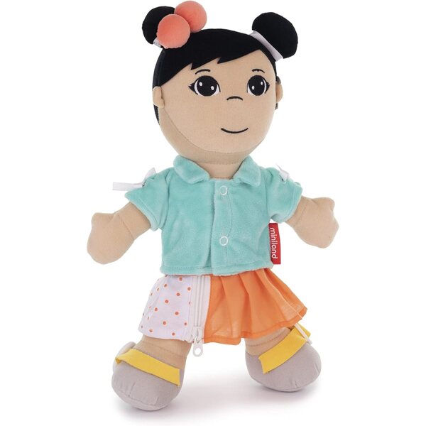Miniland Abroches Diversity Asiatico - Pädagogischer Kopfsteinpflaster-Muñeco 40 cm
