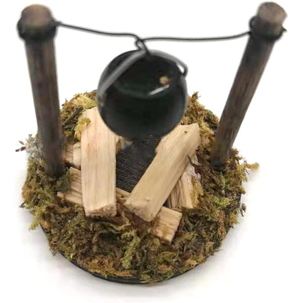 Mini-Holzofen für Puppenhäuser, Gartendekoration, 4,5 x 5,3 cm