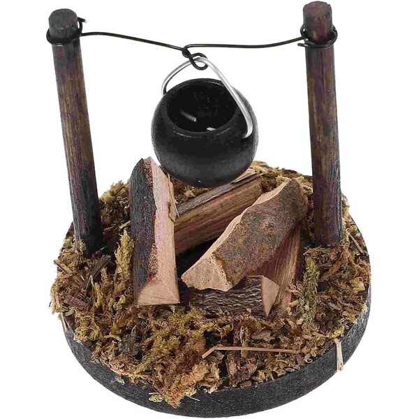 Mini-Holzofen für Puppenhäuser, Gartendekoration, 4,5 x 5,3 cm