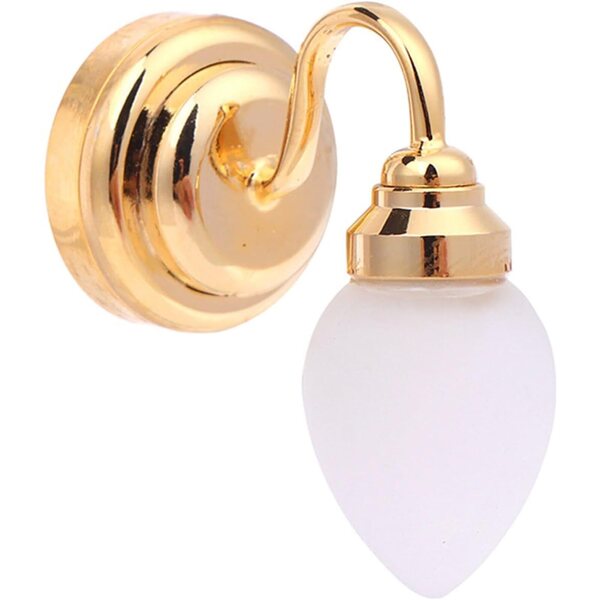 Lampada da parete vintage 1/12 in vetro smerigliato per case delle bambole Tmboryuu