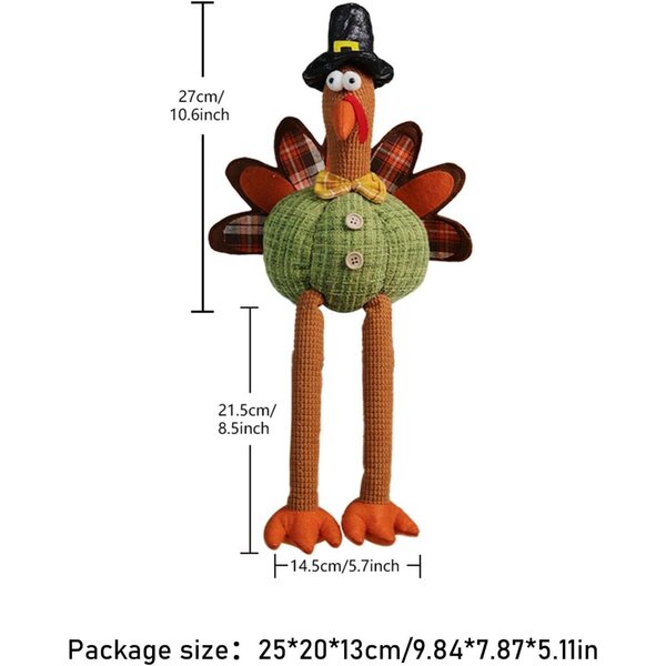Plyšová hračka Pavo Jingmiger 25x20 cm Mäkká dekorácia na Deň vďakyvzdania