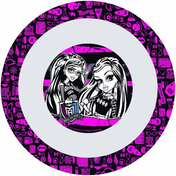 Monster High Melamine Placke 20 cm - Original a resistent Design fir Kanner