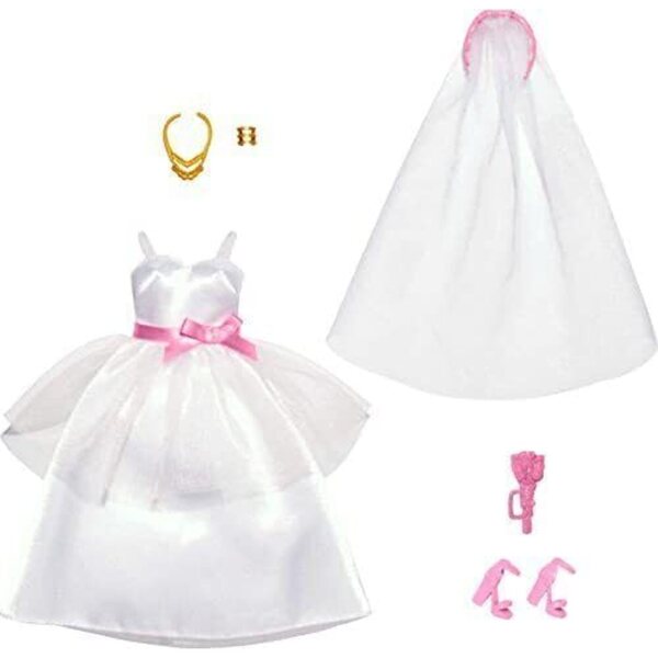 Barbie et Ken Ensemble de mariée et marié avec robe de mariée et élégant émoquin