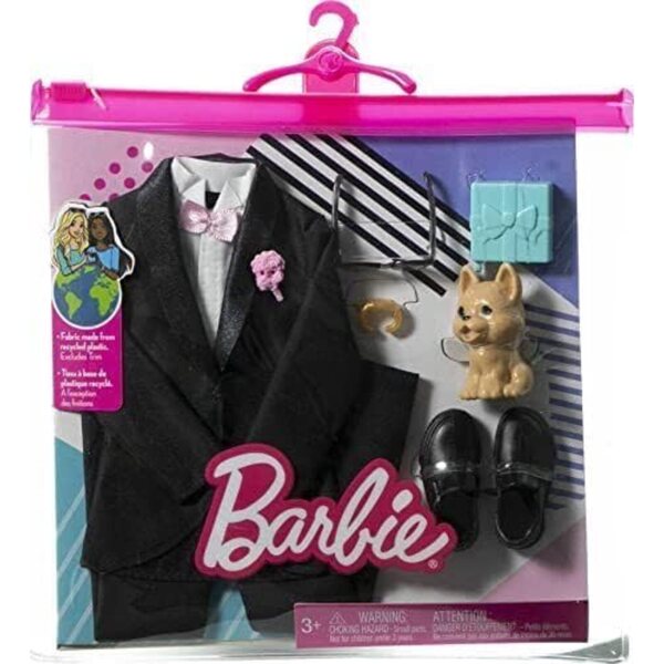 Barbie et Ken Ensemble de mariée et marié avec robe de mariée et élégant émoquin