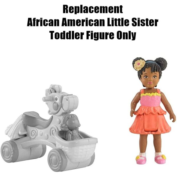 Afroamerikanische kleine Schwester als Ersatzfigur für das Puppenhaus Loving Family BML25