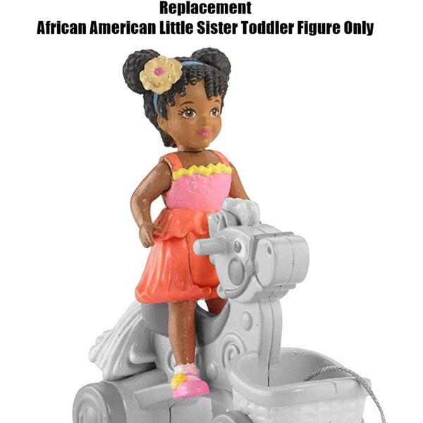 Afroamerikanische kleine Schwester als Ersatzfigur für das Puppenhaus Loving Family BML25