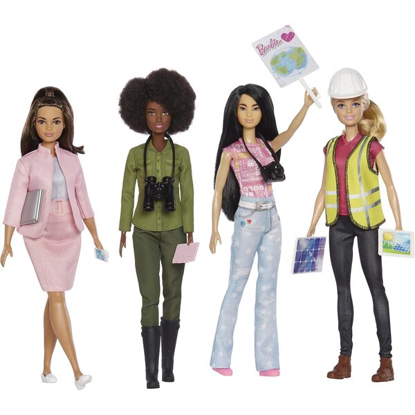 BARBIE -Conj. Bonecas Profissões Equip.Verde HCN25