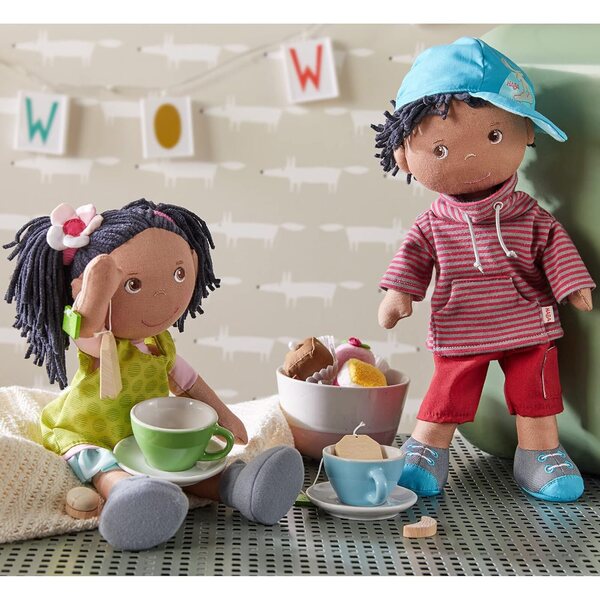 HABA William, wasbare zachte pop van 30 cm met uitneembare kleding voor kinderen vanaf 18+ maanden