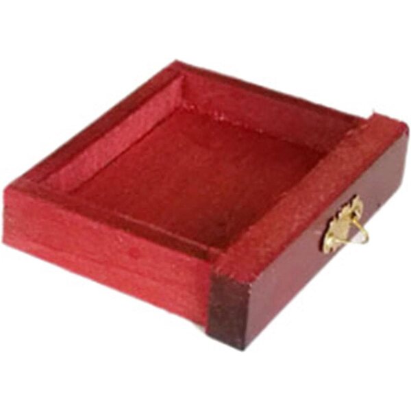 Comodino in legno scala 1:12 con gambe cabriole e cassetto funzionante