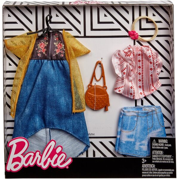 Zestaw mody Barbie Urban Boho 2: modne ubrania i akcesoria dla lalek