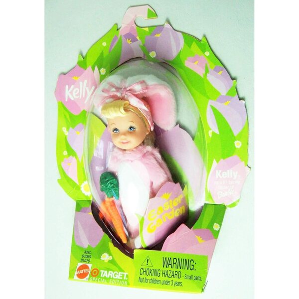 Barbie Easter Garden Kelly 2002 avec costume de lapin rose édition spéciale