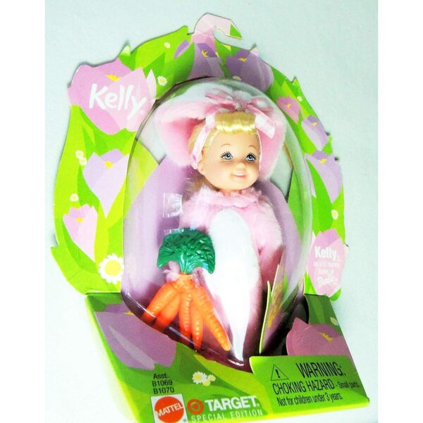 Barbie Easter Garden Kelly 2002 avec costume de lapin rose édition spéciale