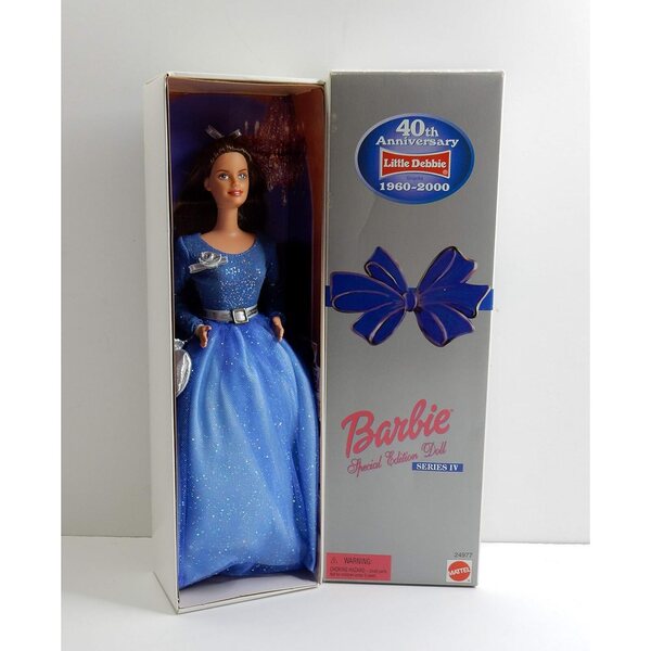 Barbie Special Edition 40. évfordulója barna hajjal és kék ruhával