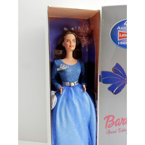Barbie Special Edition 40th Anniversary met bruin haar en blauwe jurk