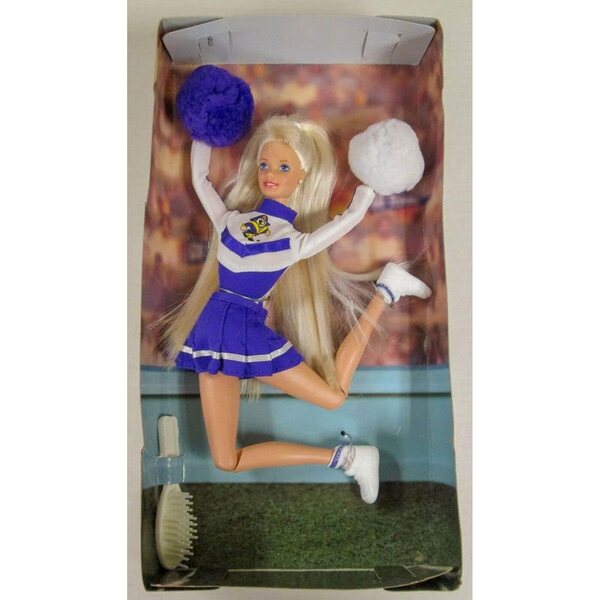 East Carolina University Cheerleader Barbie med officielt tilbehør og justerbar positur