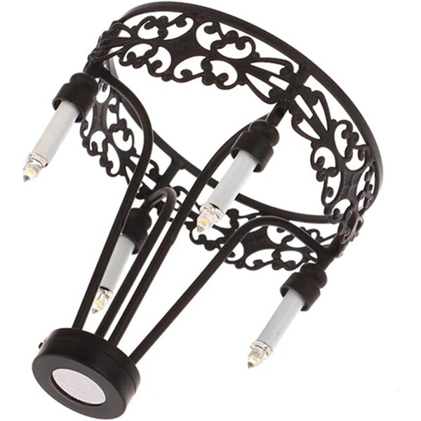 Lampadario in metallo per casa delle bambole - Miniatura decorativa 7 cm