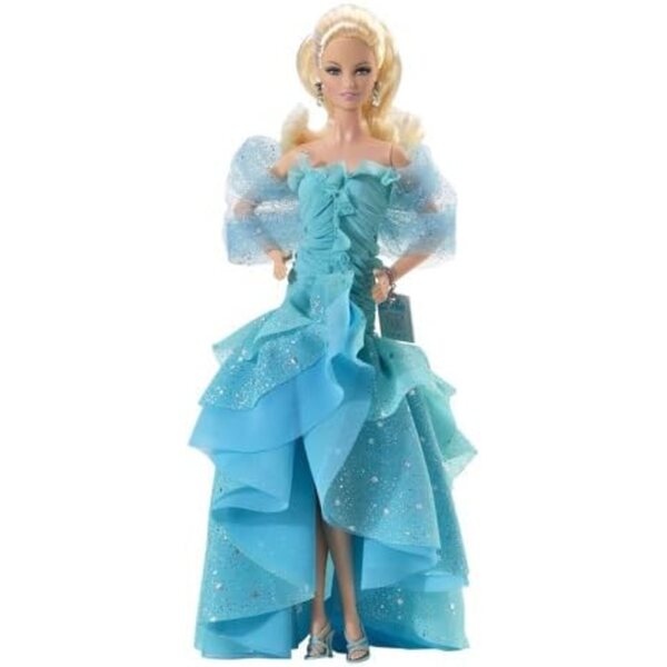Barbie 2007 Edition dzirkstošā tirkīza kleitā – ekskluzīva kolekcija