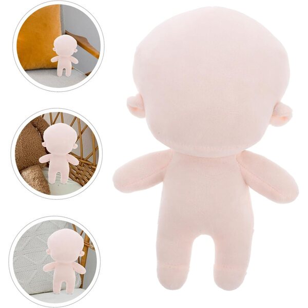 YARNOW Cuerpo pour habiller poupée en coton beige doux et flexible 21x14,5x9 cm