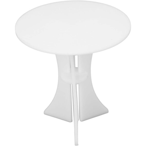 Tavolo Rotondo Acrilico per Casa delle Bambole 1/12 - Design Minimalista 10x9,8 cm