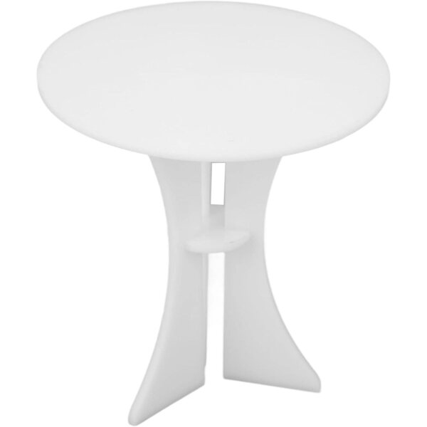 Tavolo Rotondo Acrilico per Casa delle Bambole 1/12 - Design Minimalista 10x9,8 cm