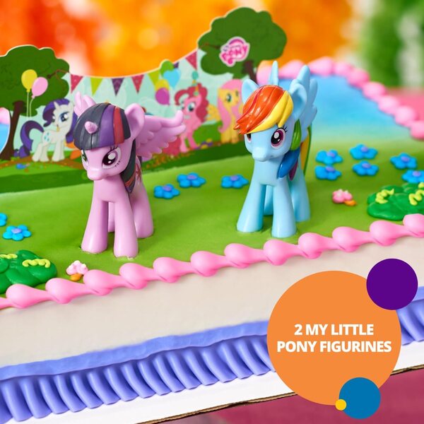 My Little Pony 3 dalių torto dekoracija su poniais ir vaivorykšte DecoPac