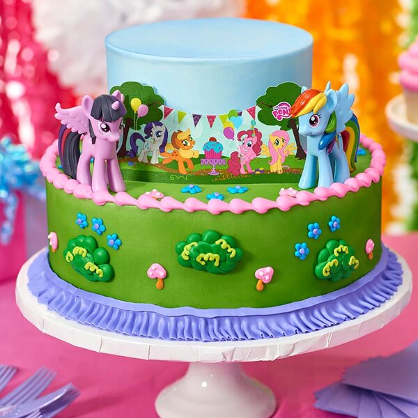 My Little Pony 3 dalių torto dekoracija su poniais ir vaivorykšte DecoPac
