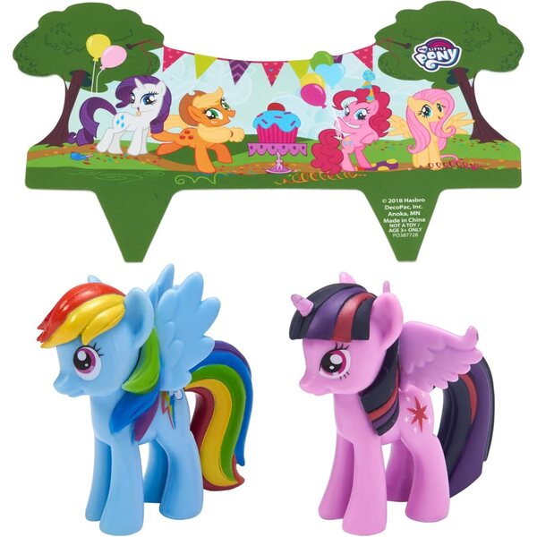 My Little Pony 3 dalių torto dekoracija su poniais ir vaivorykšte DecoPac