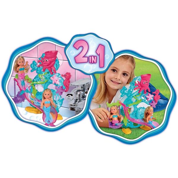 Simba Evi Love Mermaid Water Fun - Joc gonflabil cu sirene cu ventuze pentru cada