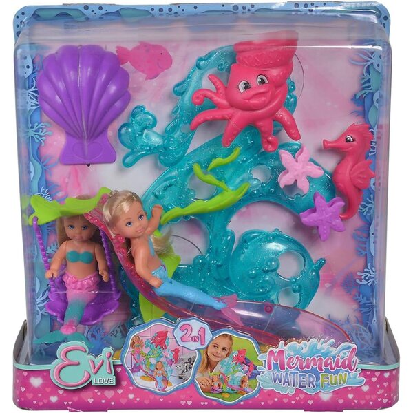 Simba Evi Love Mermaid Water Fun - Joc gonflabil cu sirene cu ventuze pentru cada