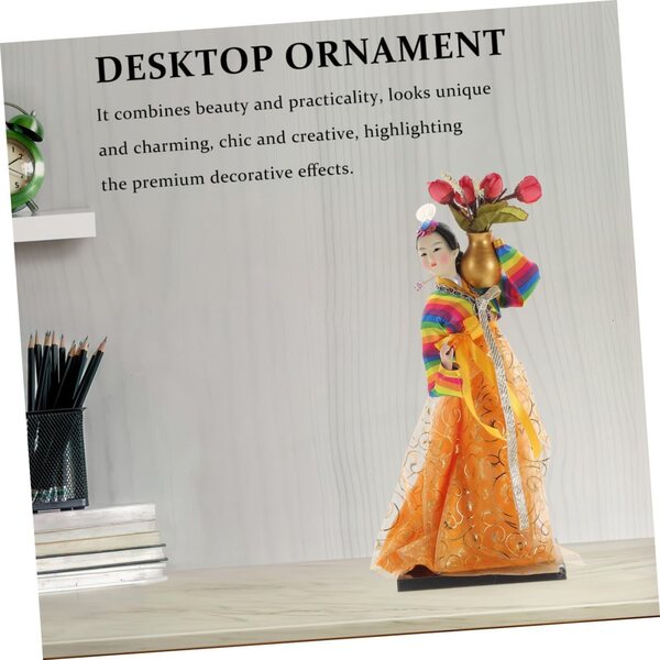 Korejský Hanbok Muñeca 30 cm Artesanal en Tela de Seda - tradiční a elegantní dekorace