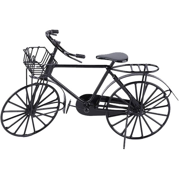 1:12 Mini-Puppenhaus-Fahrrad aus Metall mit beweglichen Rädern und Pedalen