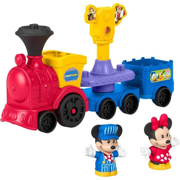 Fisher-Price Tren Musical Disney Junior Mickey și Minnie pentru copii peste 18 luni