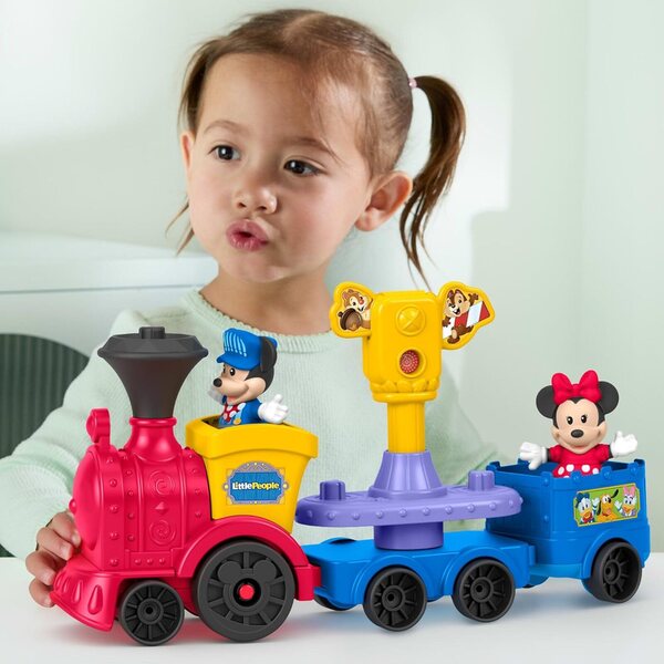 Fisher-Price Tren Musical Disney Junior Mickey en Minnie voor kinderen vanaf 18 maanden