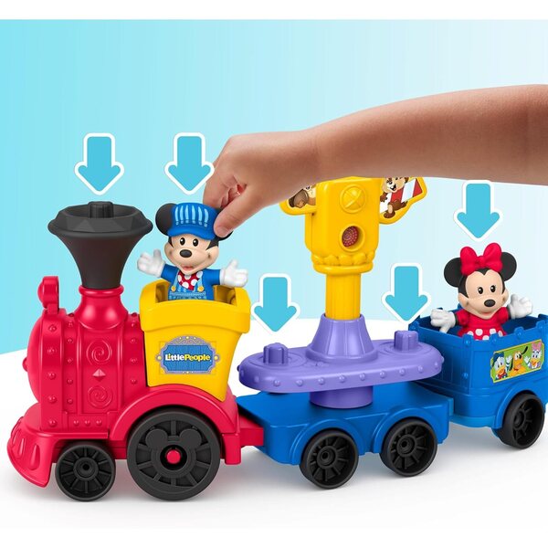 Fisher-Price Tren Musical Disney Junior Mickey en Minnie voor kinderen vanaf 18 maanden
