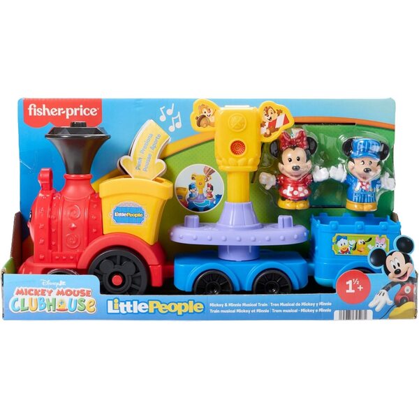 Fisher-Price Tren Musical Disney Junior Mickey en Minnie voor kinderen vanaf 18 maanden