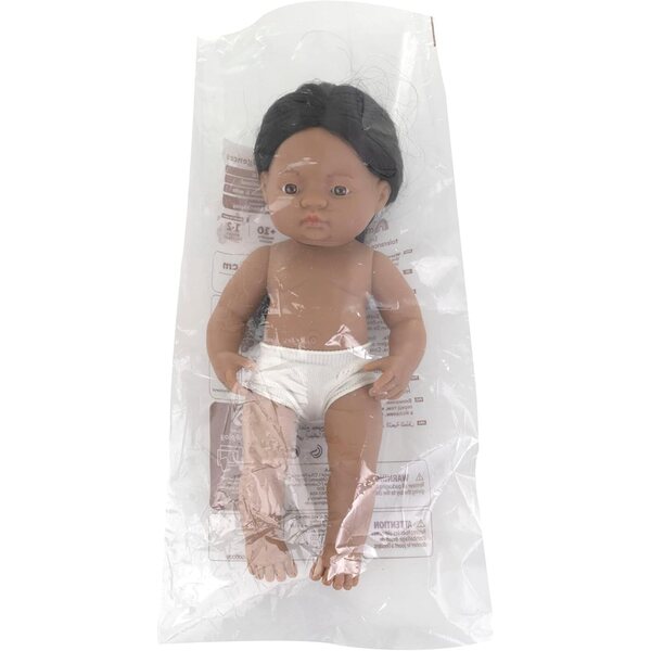 Miniland Muñeco Baby Native American, 38 cm, beweglich und im Vinyl enthalten