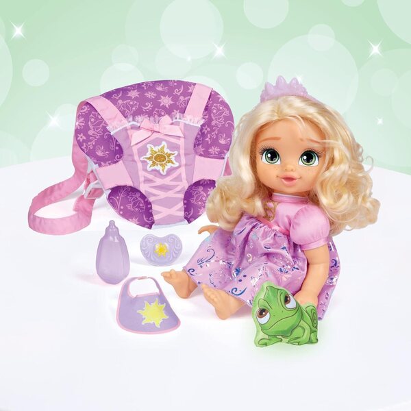 Disney Princess Baby Rapunzel met draagzak en officiële Disney accessoires