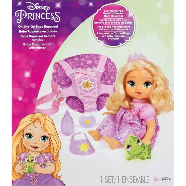 Disney Princess Baby Rapunzel met draagzak en officiële Disney accessoires